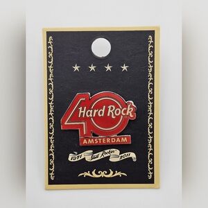 Hard Rock Cafe Amsterdam Pin HRC 40th Anniversary Logo 2011 Limited Edition New